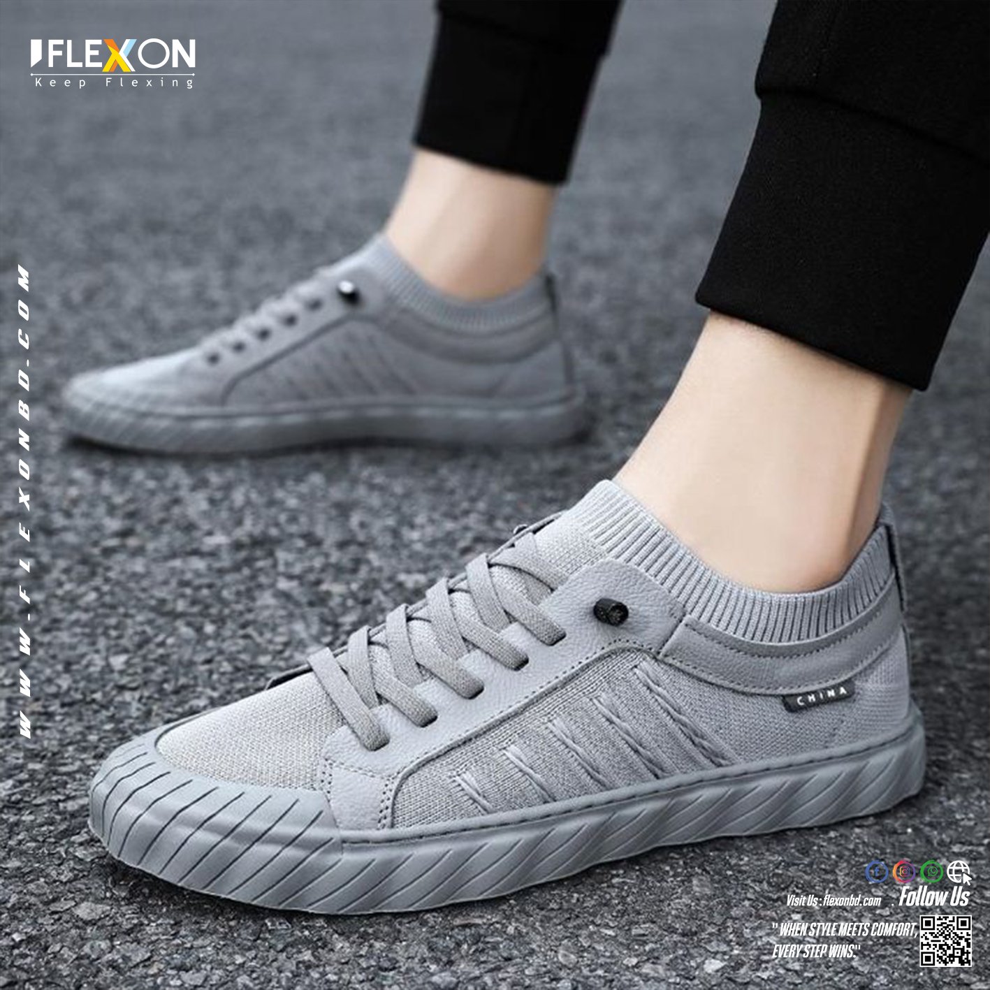 PREMIUM Imported Casual Shoe | Ash | Code - FX 9