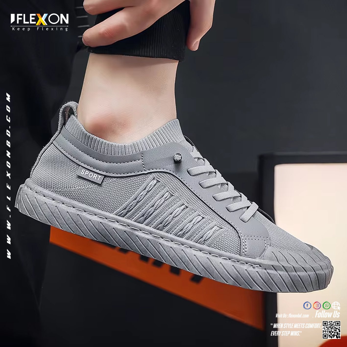 PREMIUM Imported Casual Shoe | Ash | Code - FX 9 - Image 4