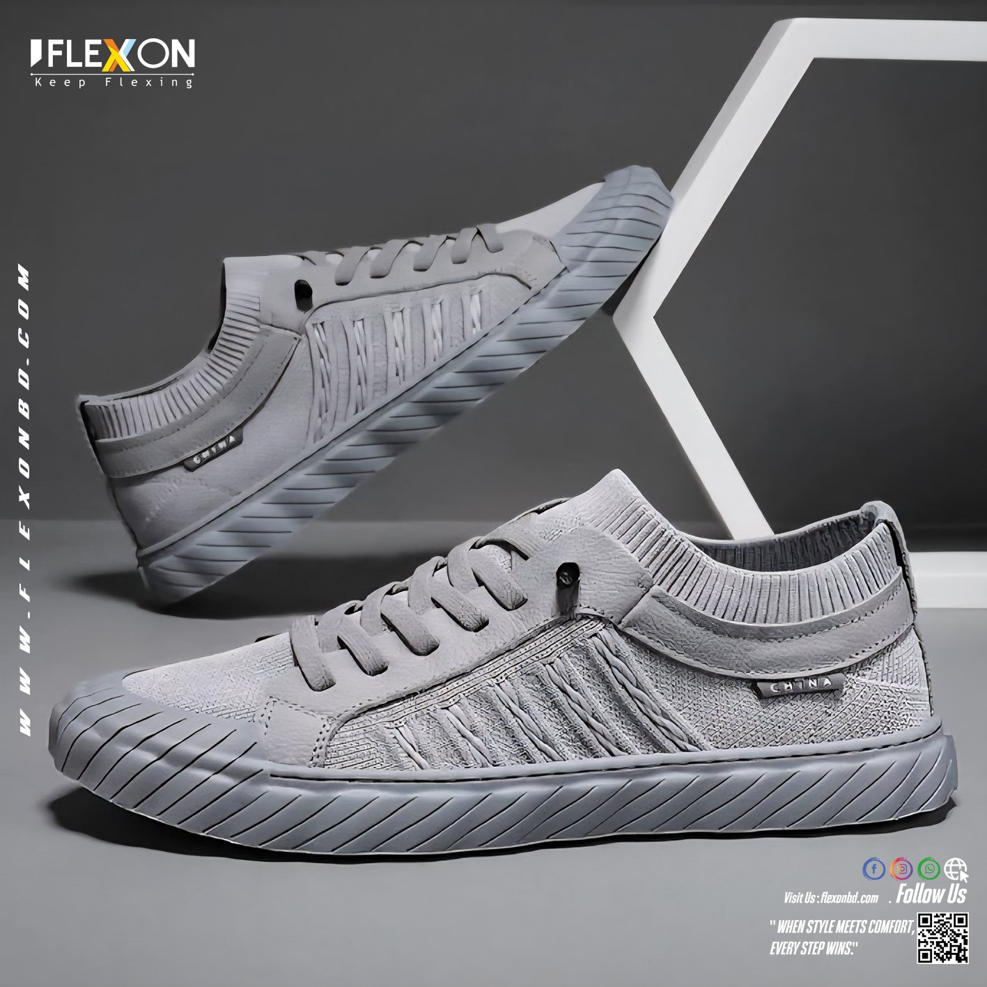 PREMIUM Imported Casual Shoe | Ash | Code - FX 9 - Image 3