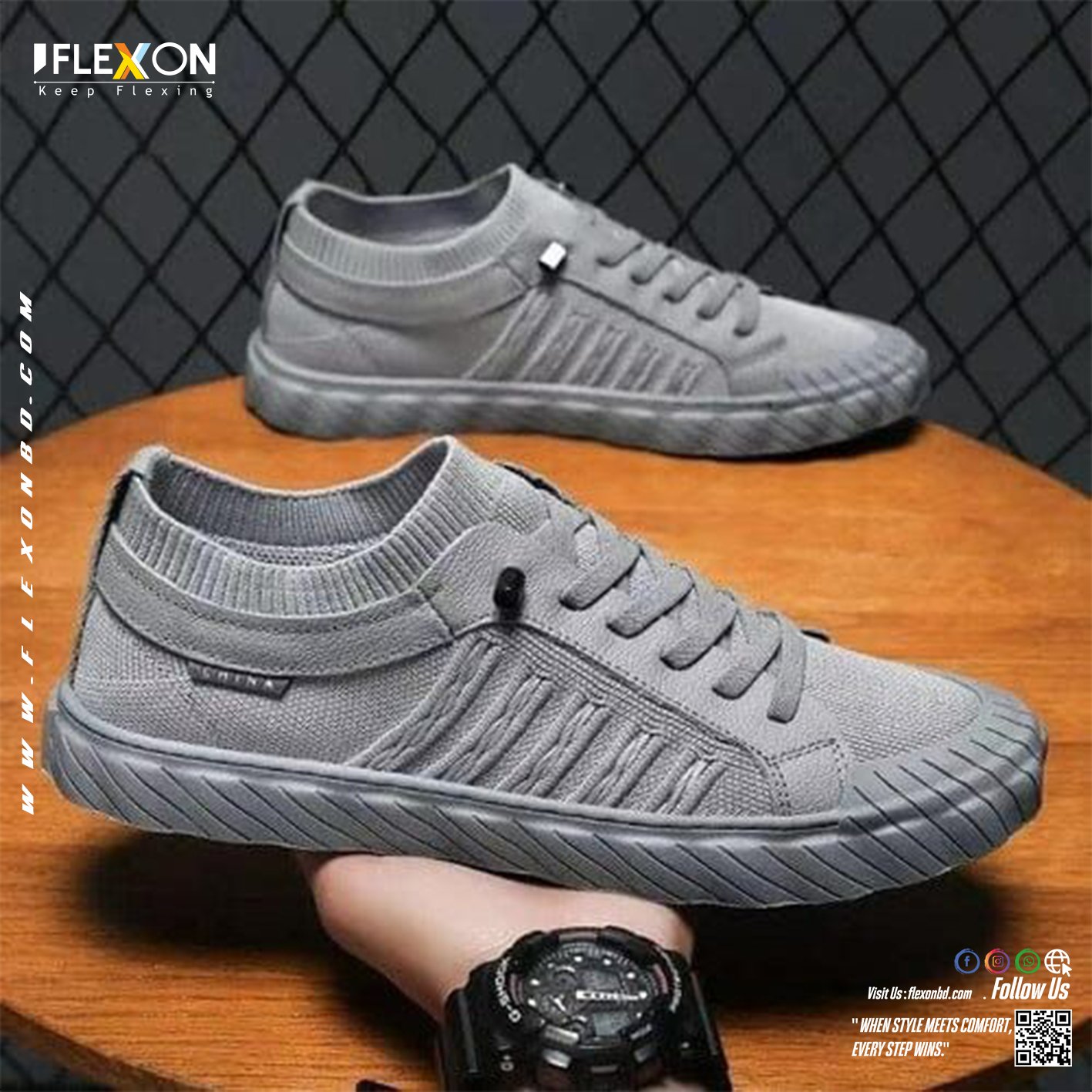 PREMIUM Imported Casual Shoe | Ash | Code - FX 9 - Image 2