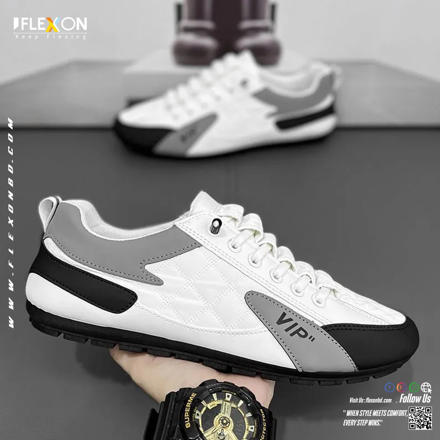 Trendy Imported Sneakers | White | Code - FX 5 - Image 3