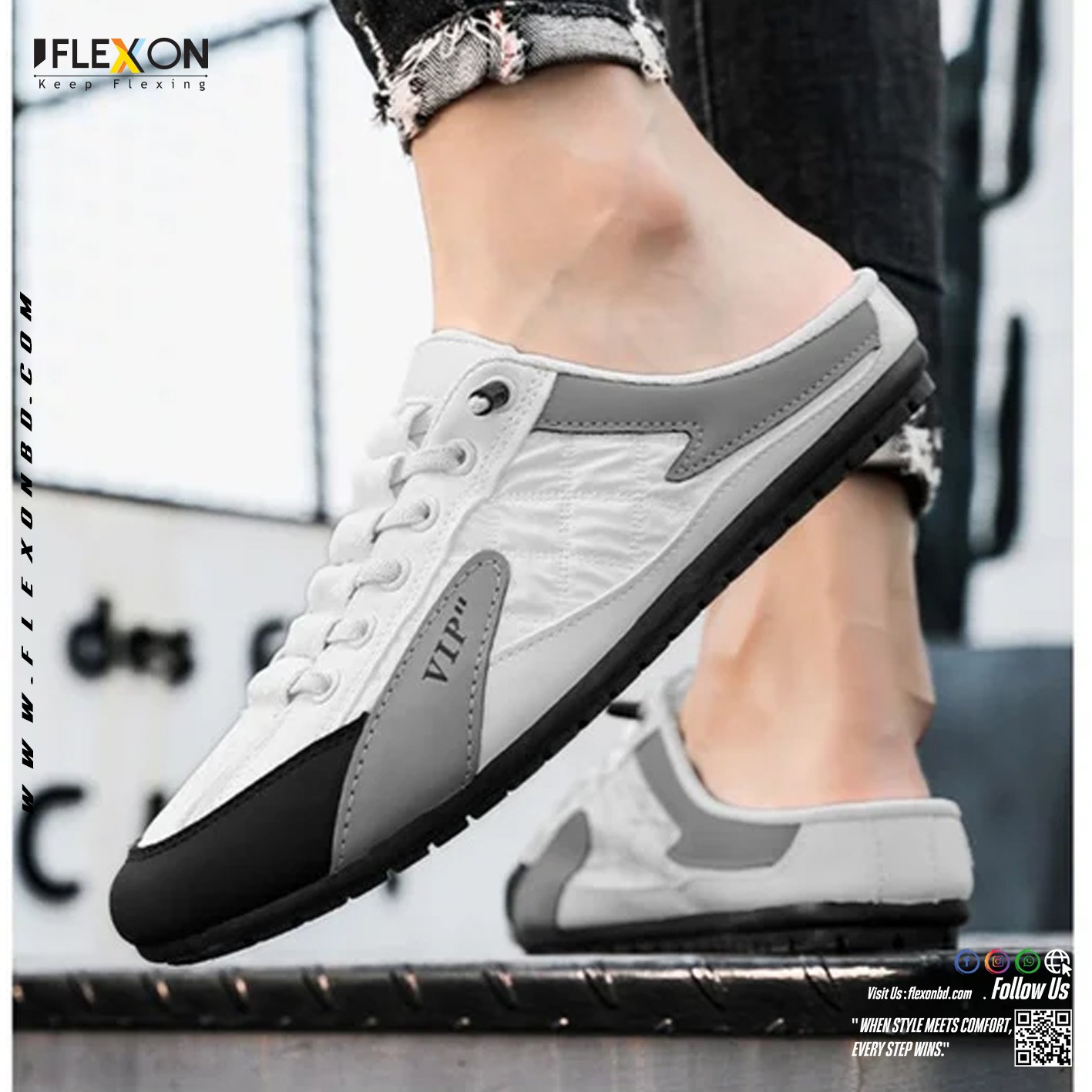 Premium Half Sneakers | White | Code - FX 8 - Image 2