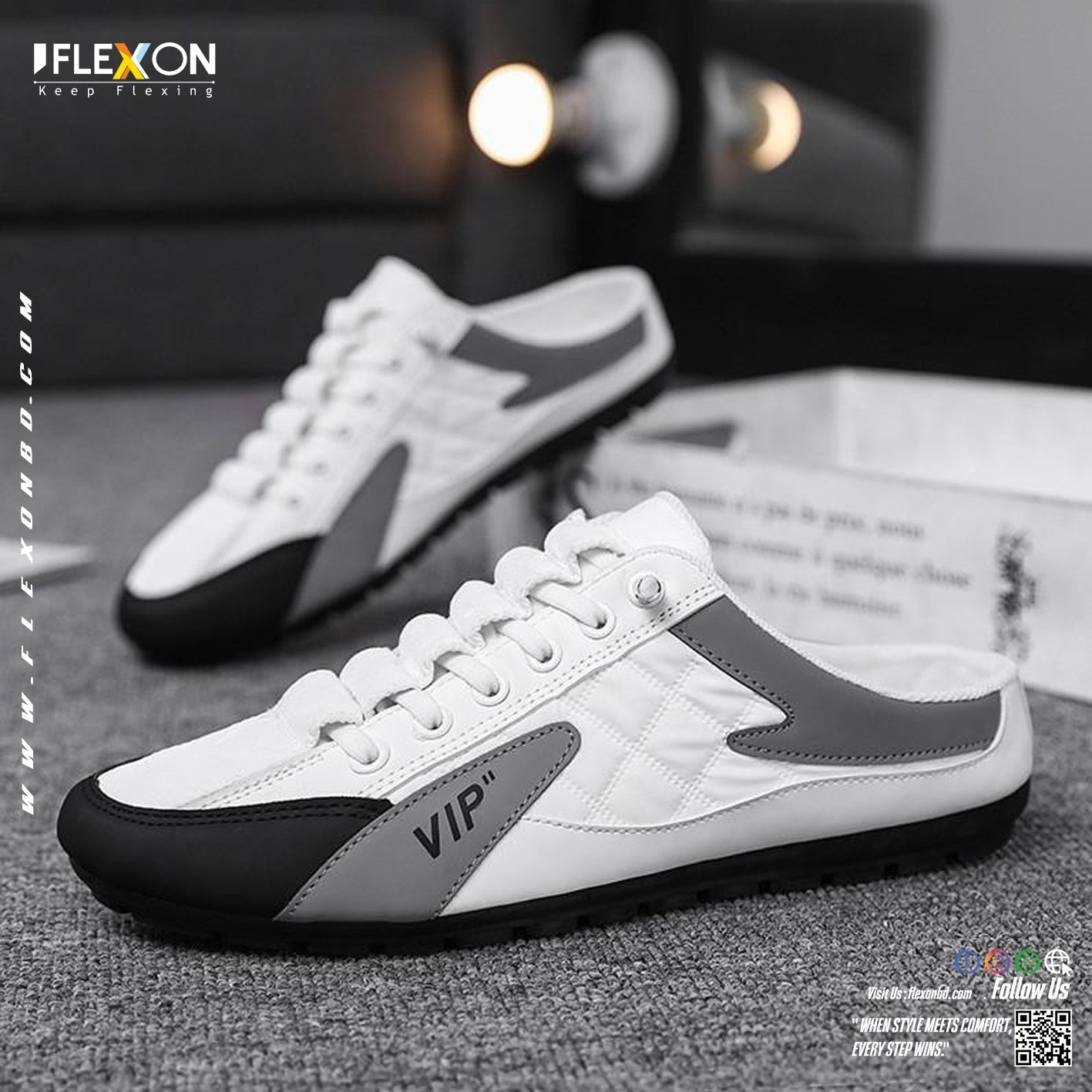 Premium Half Sneakers | White | Code - FX 8 - Image 3