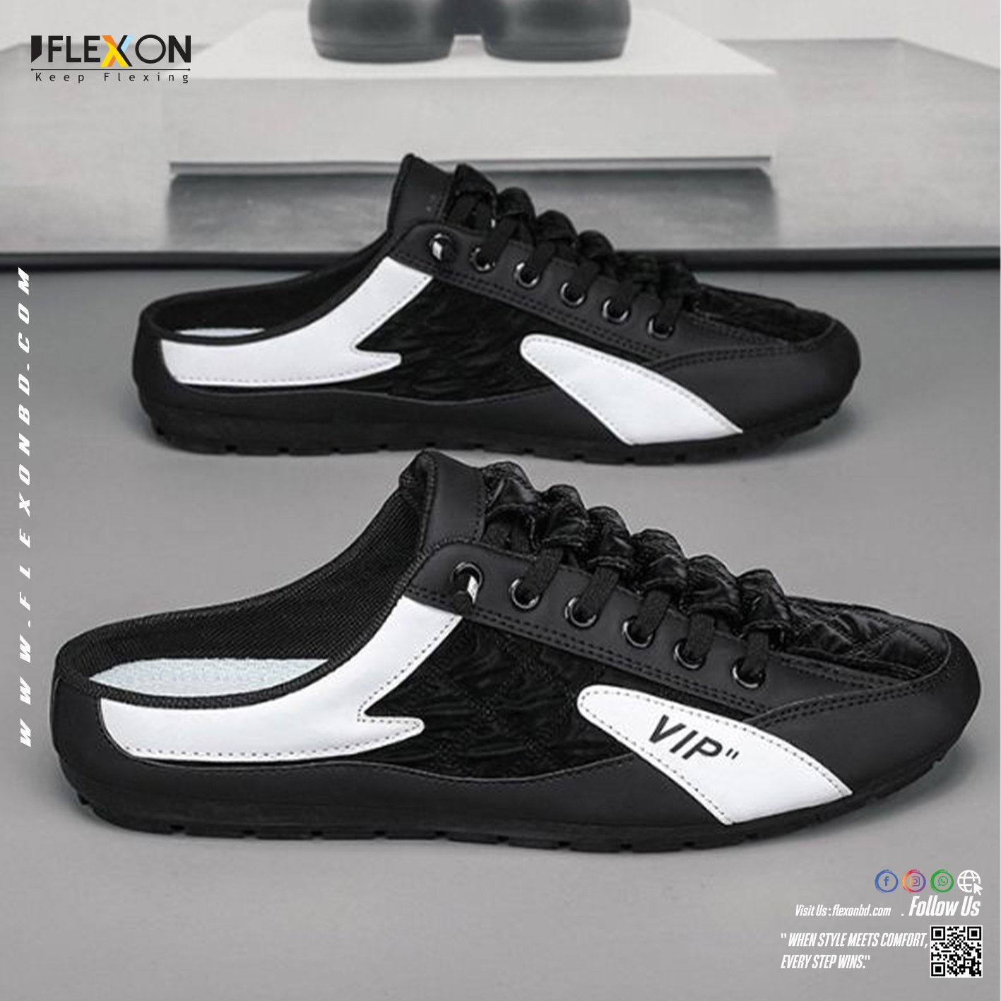 Premium Half Sneakers | Black | Code - FX 7 - Image 3