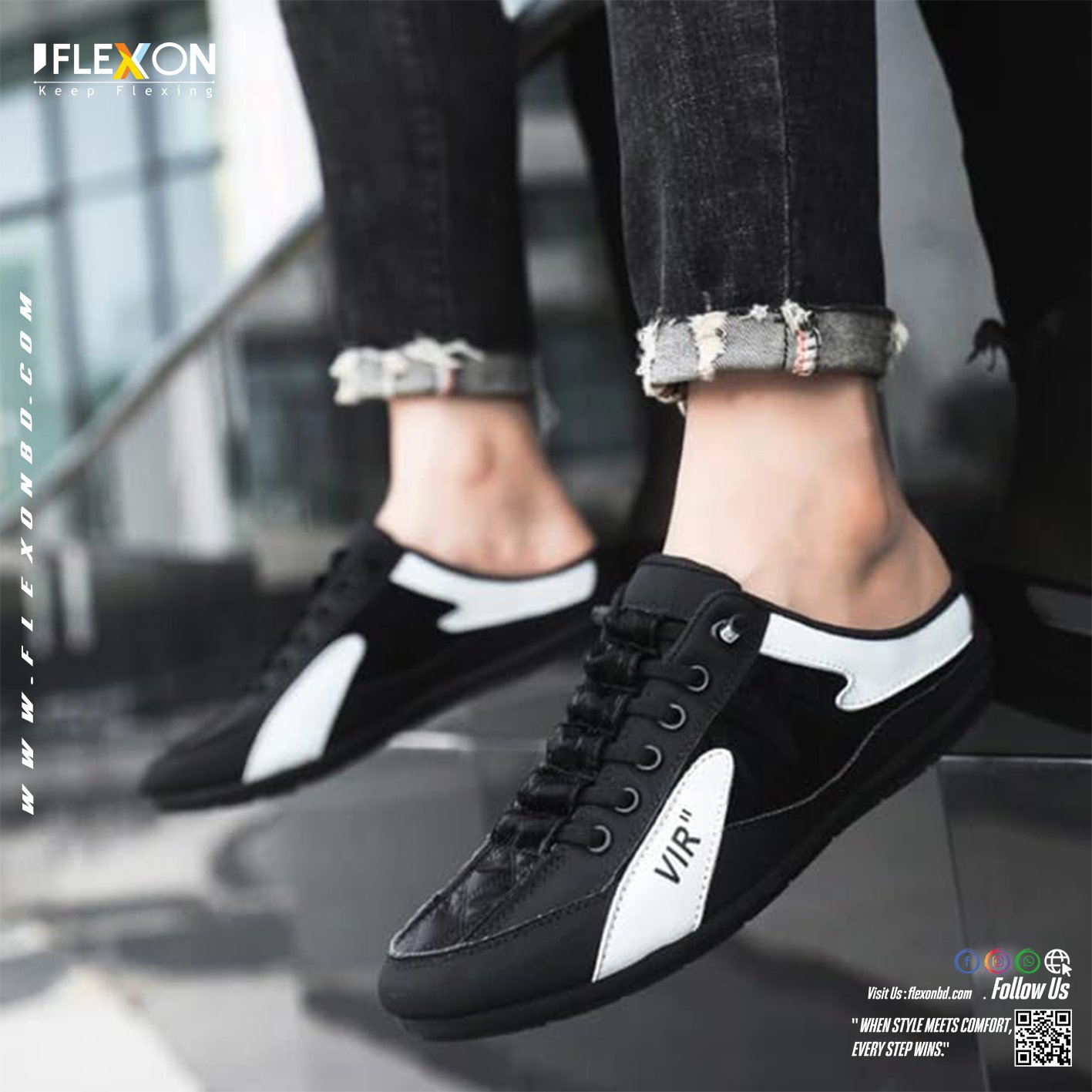Premium Half Sneakers | Black | Code - FX 7 - Image 2