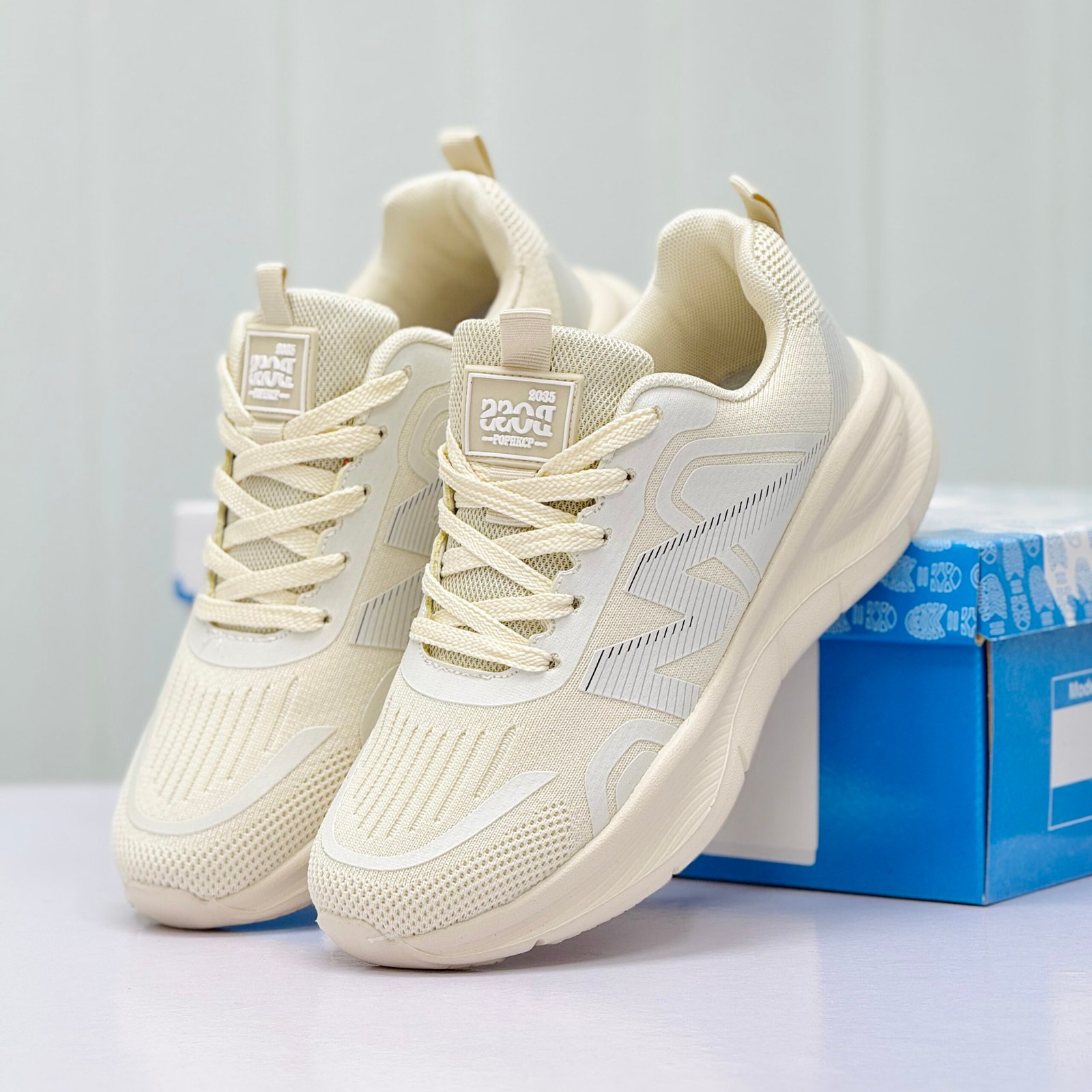 PREMIUM Men's Running Sneaker | Light Beige | Code - FX 15 - Image 6